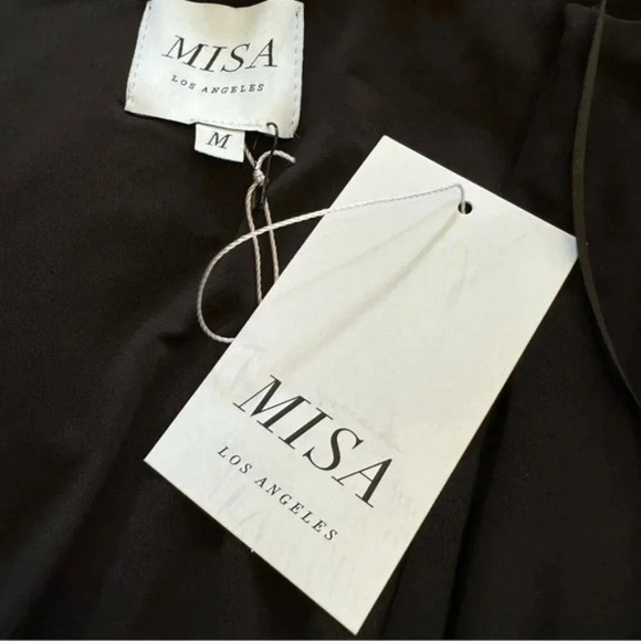 MISA Los Angeles Athema Cutout Waist Sleeveless Maxi Dress Black Size M NWT - Picture 10 of 12